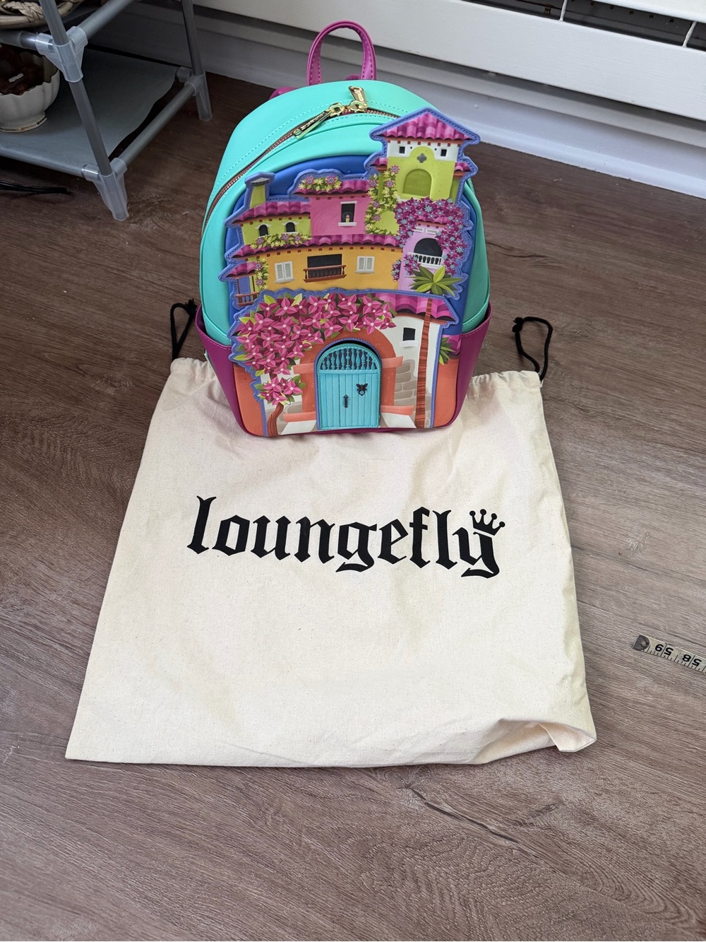 NWOT Disney loungefly Mirabel Encanto backpack house w/ loungefly dust bag - Picture 10 of 12